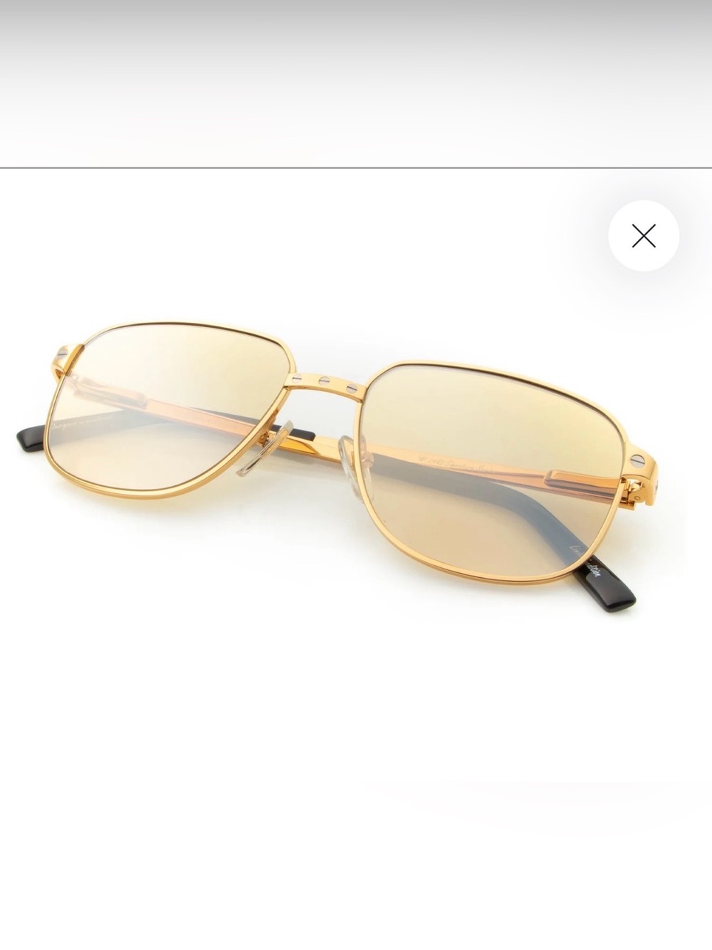 Vintage Frames Love Collection 24karat Gold Sunglasses.